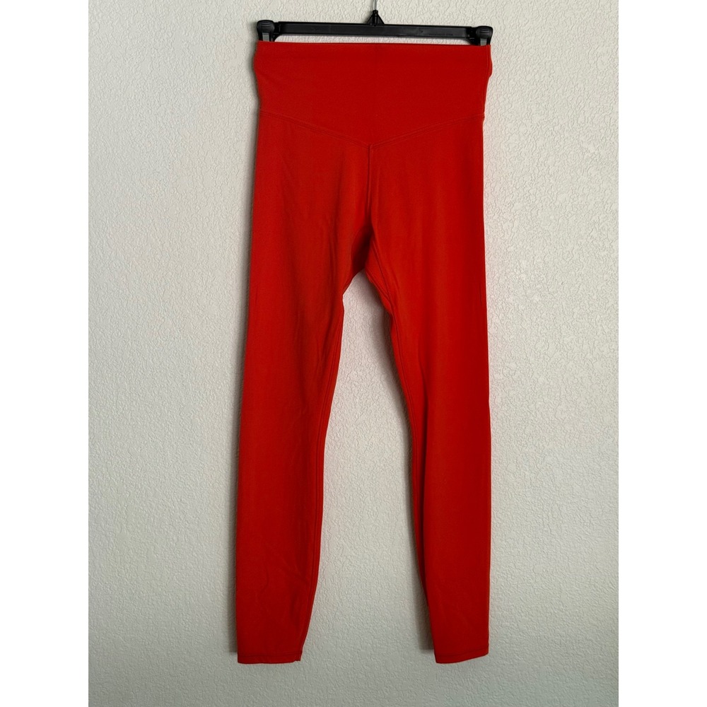 Vuori Daily Leggings Womens XS Red High Waist 7/8 Length Yoga Athletic Pants